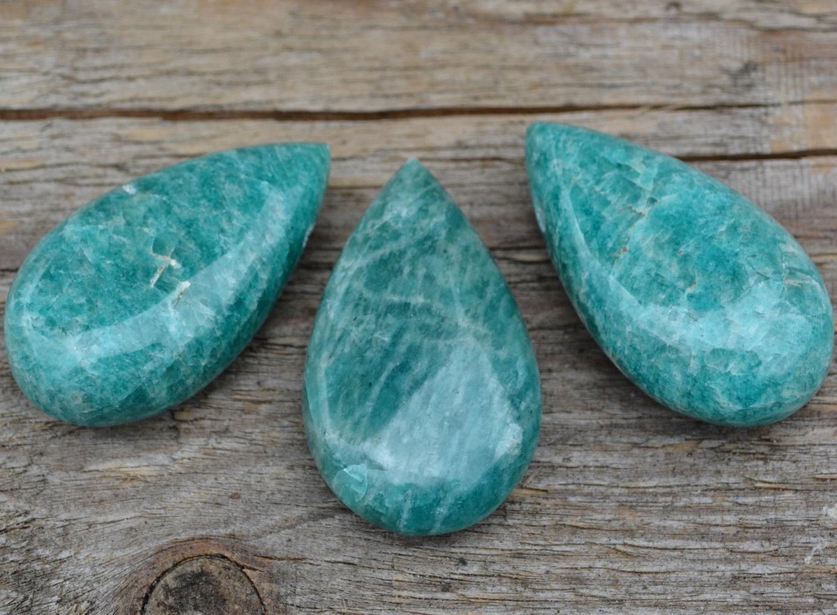 Edelsteen Amazoniet doorboorde hanger